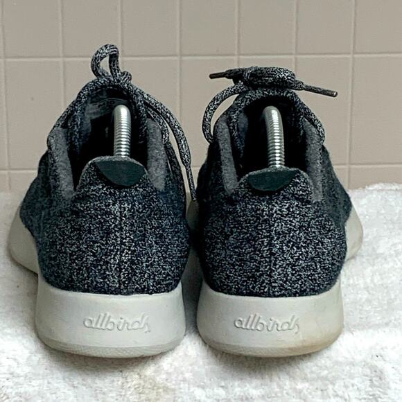 MENS ALLBIRDS WOOL RUNNERS ATHLETIC SHOES SIZE 10 GRAY BLACK NICE - Picture 5 of 6